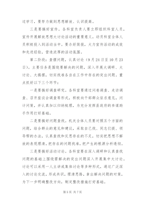 政府办公室解放思想方案.docx