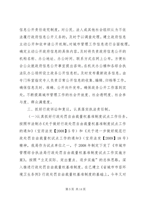 城管局依法行政自查情况报告.docx