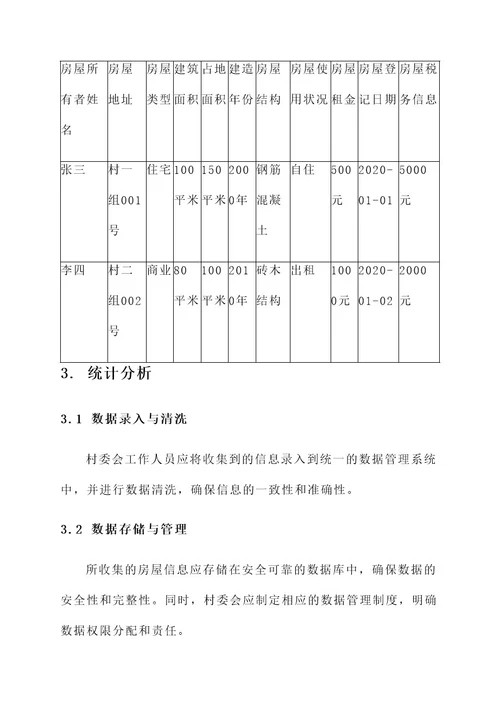 村委登记房屋信息工作方案