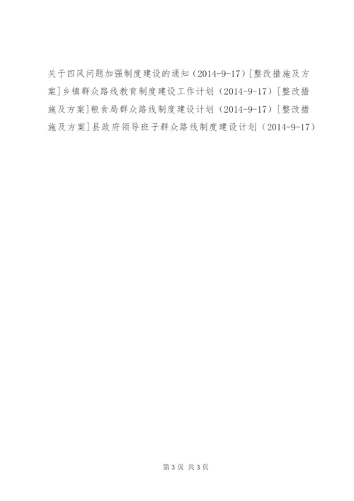 县粮食局群众路线制度建设计划.docx