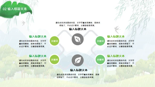 雨水节气介绍春雨通用PPT模板