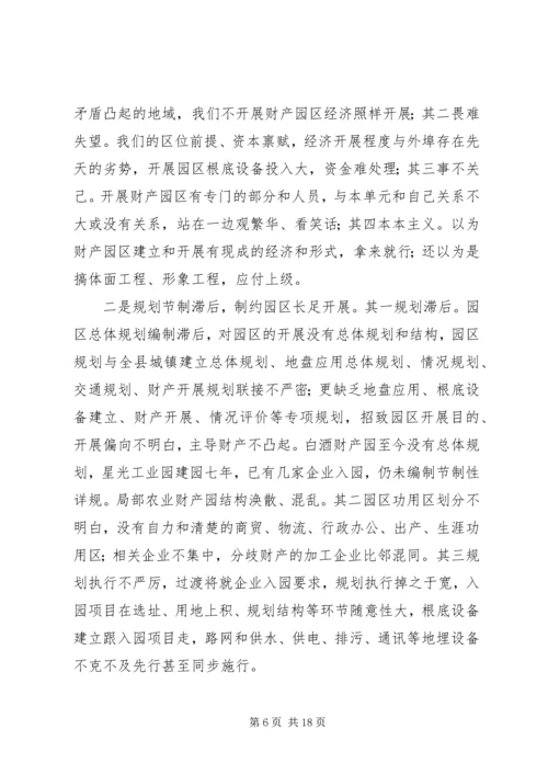 园区跨越式发展工作汇报.docx