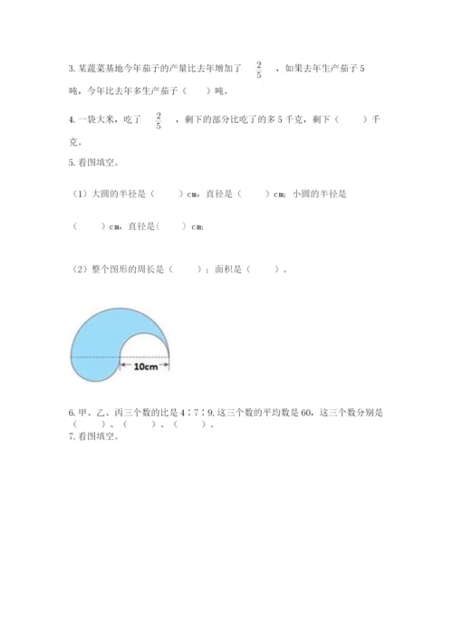 2022人教版六年级上册数学期末测试卷附完整答案【全国通用】.docx