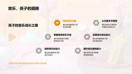 亲子音乐游戏教学PPT模板