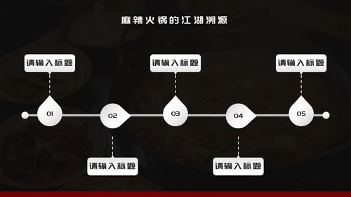 黑红简约风麻辣火锅家乡美食推荐PPT模板