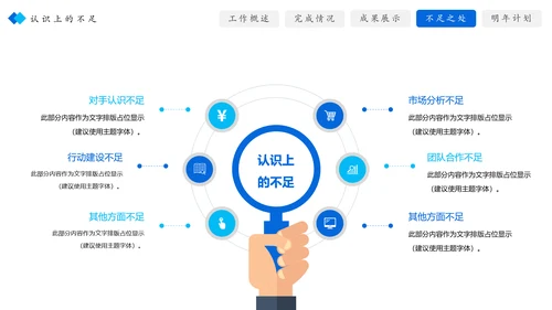 2019蓝色大气销售部年终总结暨新年计划PPT模板