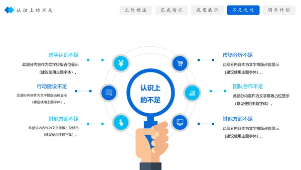 2019蓝色大气销售部年终总结暨新年计划PPT模板