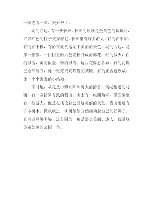 公园一角作文500字.docx