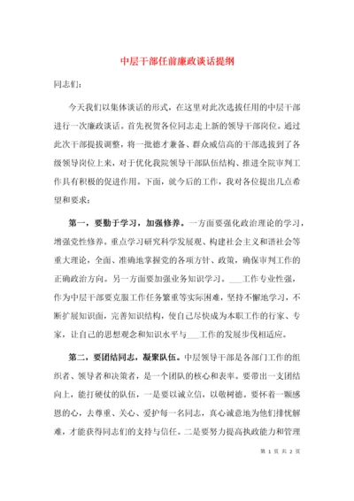 中层干部任前廉政谈话提纲.docx