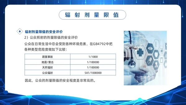 蓝色科技辐射安全培训PPT模板宣传PPT动态PPT安全教育