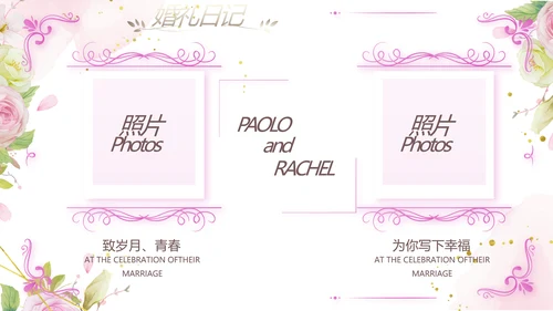 我们结婚啦婚礼纪念册电子相册PPT