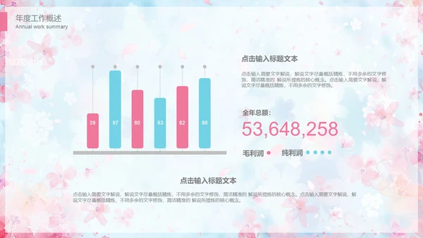 清新唯美文艺小花通用PPT模板