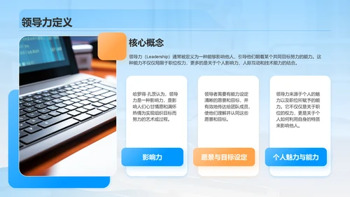 蓝色商务风领导力培训PPT模板