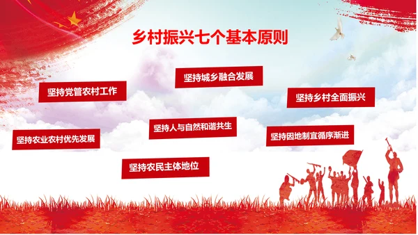 党委乡村振兴战略部署教学PPT模板