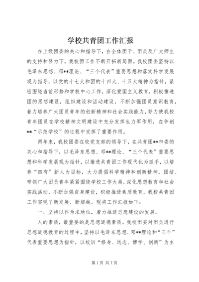 学校共青团工作汇报 (3).docx