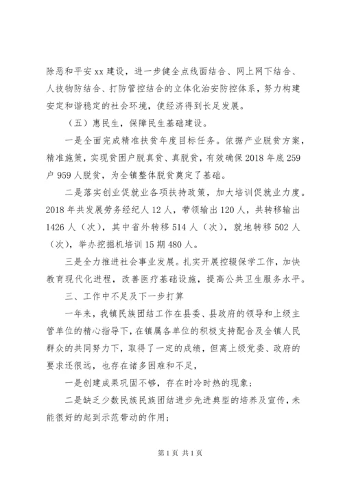 创建民族团结进步示范乡镇工作汇报.docx