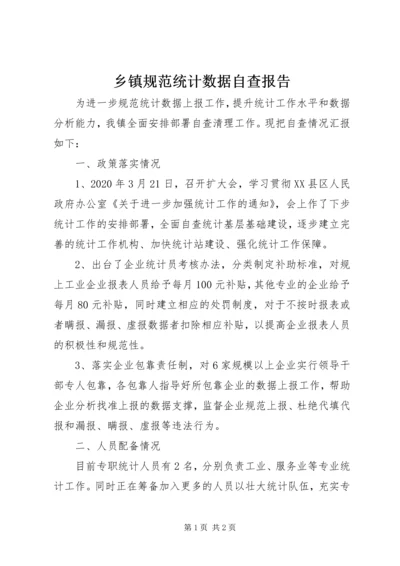 乡镇规范统计数据自查报告.docx