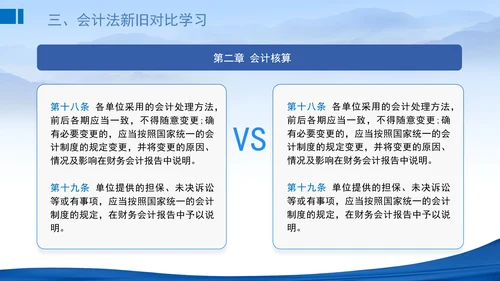 2024新修订中华人民共和国会计法新旧对比学习解读PPT