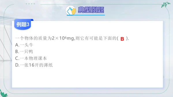 人教版物理八年级上学期第六章《质量与密度》复习课件（33页ppt）