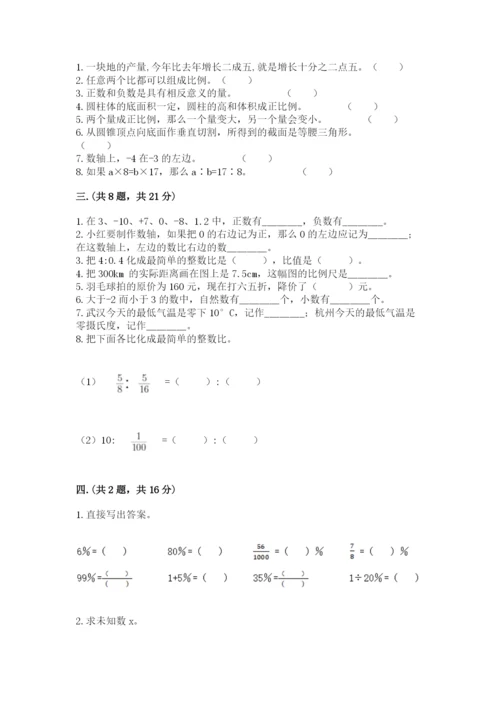 人教版数学小升初模拟试卷含答案ab卷.docx