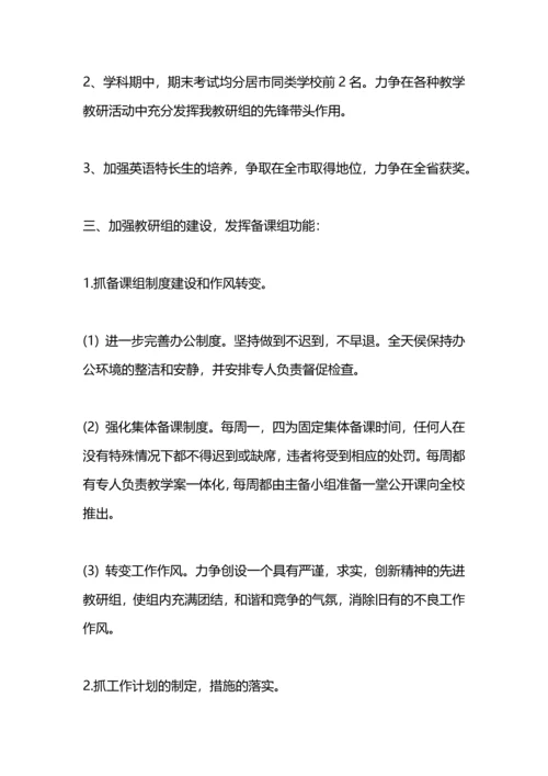 英语教研主任工作计划.docx