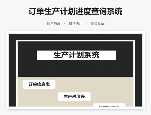 订单生产计划进度查询系统