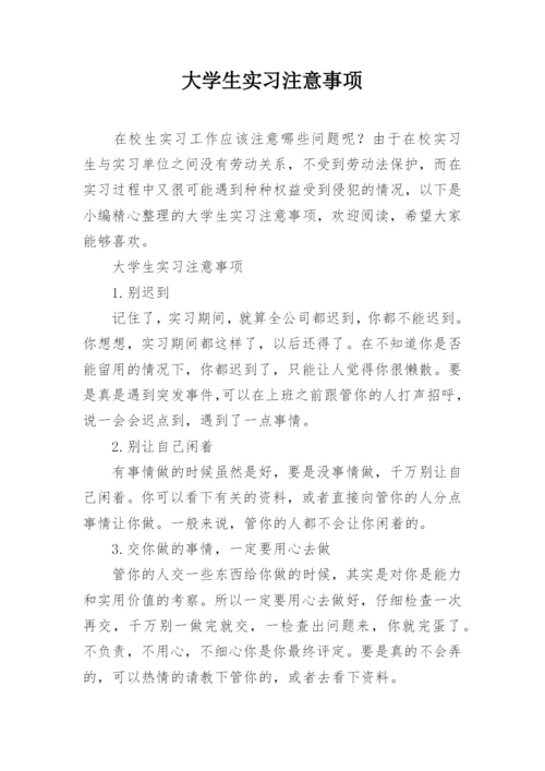 大学生实习注意事项.docx