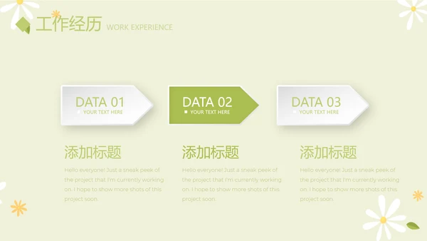 绿色小清新个人简历自我介绍动态PPT模板