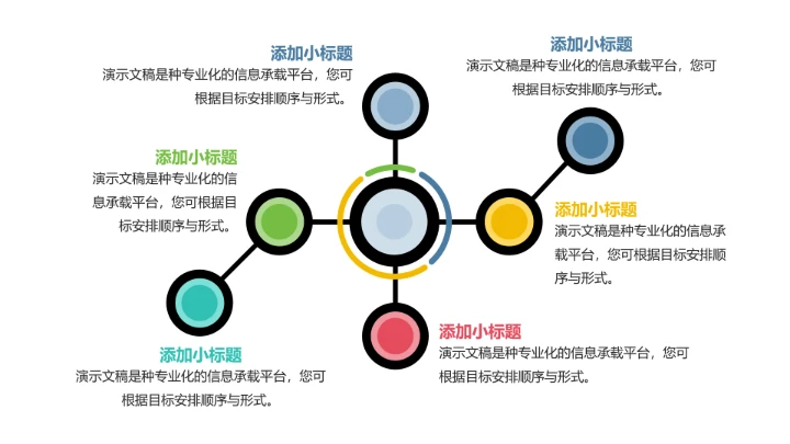 树状图分支图单页PPT模板