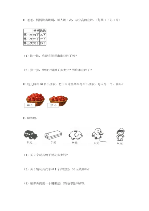 小学二年级数学应用题大全附参考答案【综合题】.docx