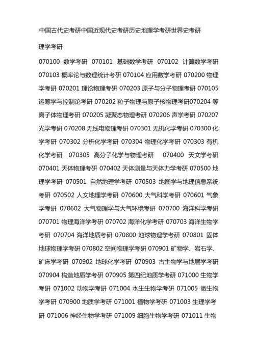 考研专业目录.docx