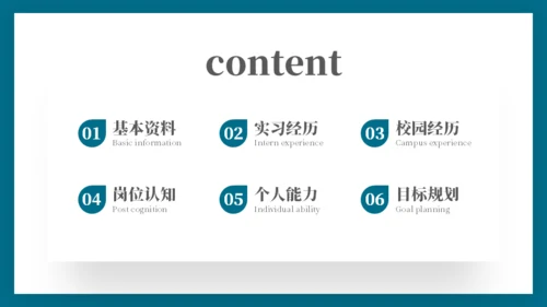 应届生求职运营岗位个人简历通用PPT模板