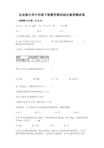 北京版小学六年级下册数学期末综合素养测试卷精品【综合题】.docx