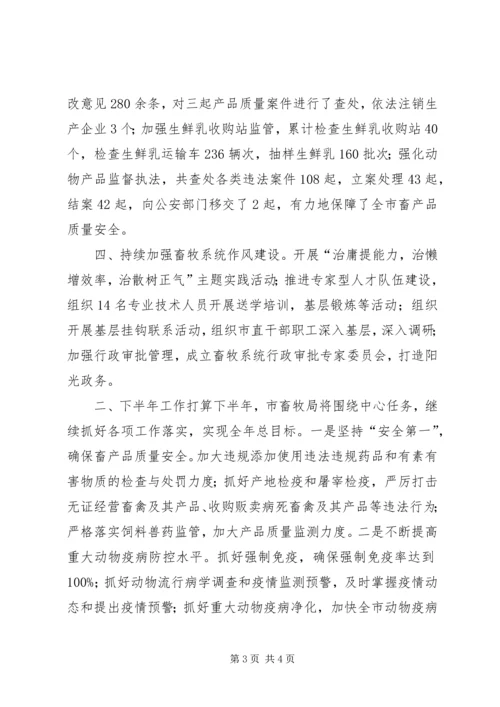 畜牧局上半年总结和下半年计划.docx