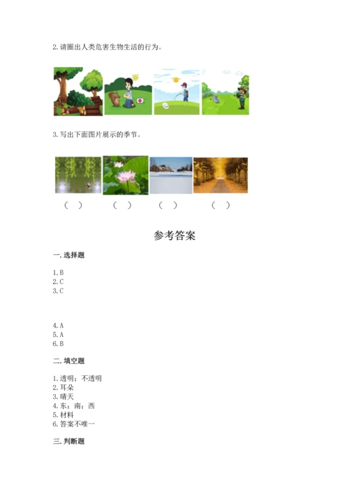 教科版二年级上册科学期末测试卷【典优】.docx