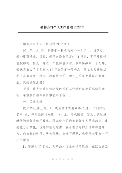 销售公司个人工作总结2022年.docx