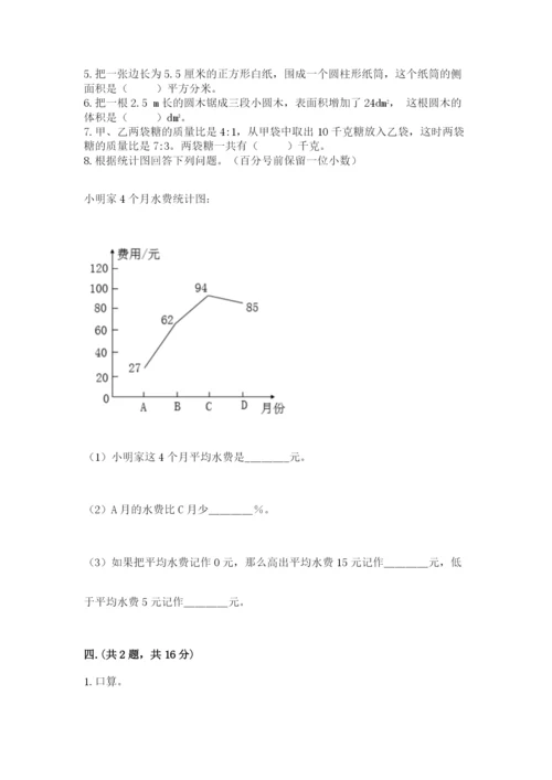 小学六年级下册数学摸底考试题及参考答案（模拟题）.docx