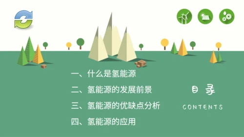 氢能源的应用绿色新能源环保通用PPT模板