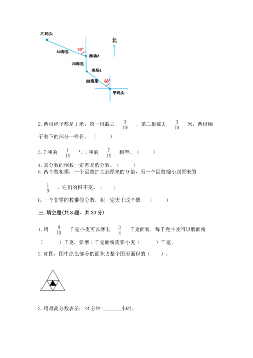 人教版六年级上册数学期中测试卷及答案【夺冠】.docx