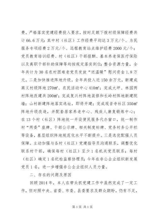 XX年党委书记党建述职报告.docx
