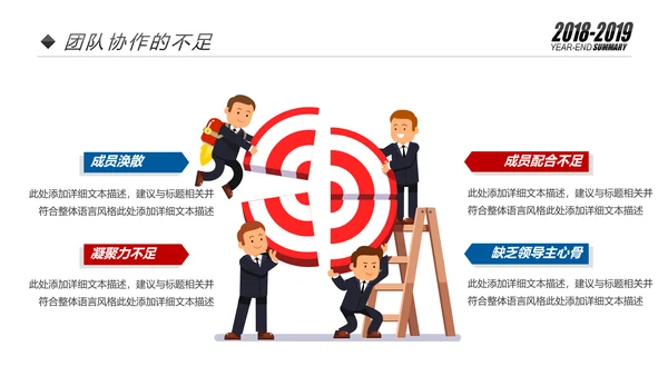 红蓝2019销售部市场部年终总结计划PPT模板