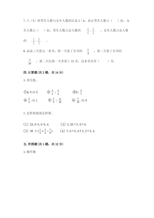 人教版六年级上册数学期末测试卷带答案（能力提升）.docx