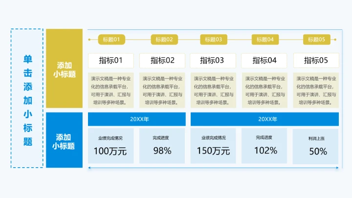 单页大纲指标逻辑图PPT模板