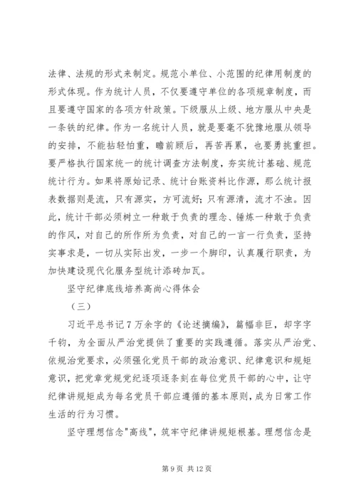 坚守纪律底线培养高尚心得体会.docx