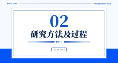 蓝色通用简约学术毕业论文答辩PPT模板