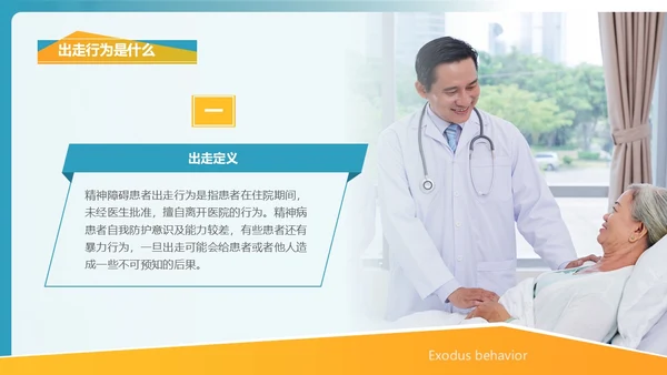 商务风格出走行为的防范与护理医务人员培训PPT