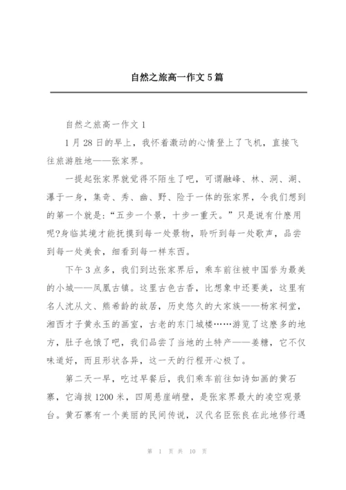 自然之旅高一作文5篇.docx