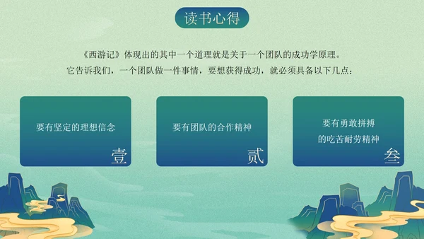 复古古风插画名著导读西游记课件PPT模板