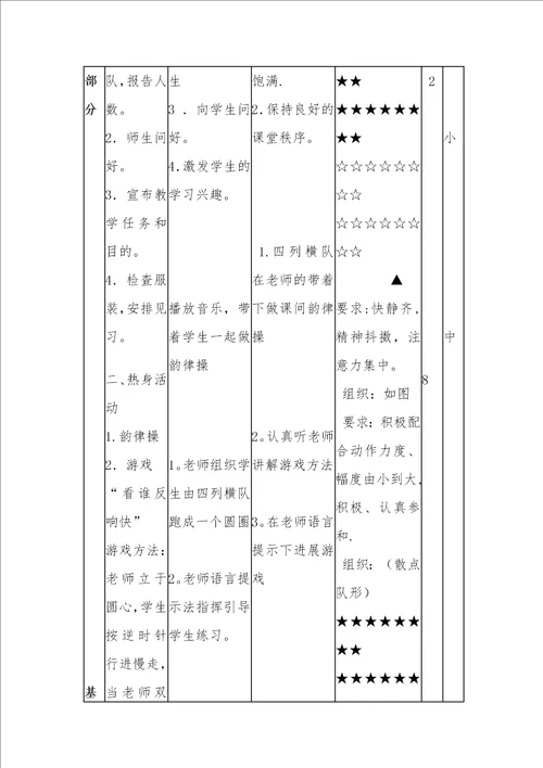 啦啦操教学设计