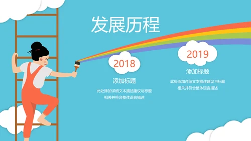可爱卡通儿童小学教育幼儿园宣传PPT模板